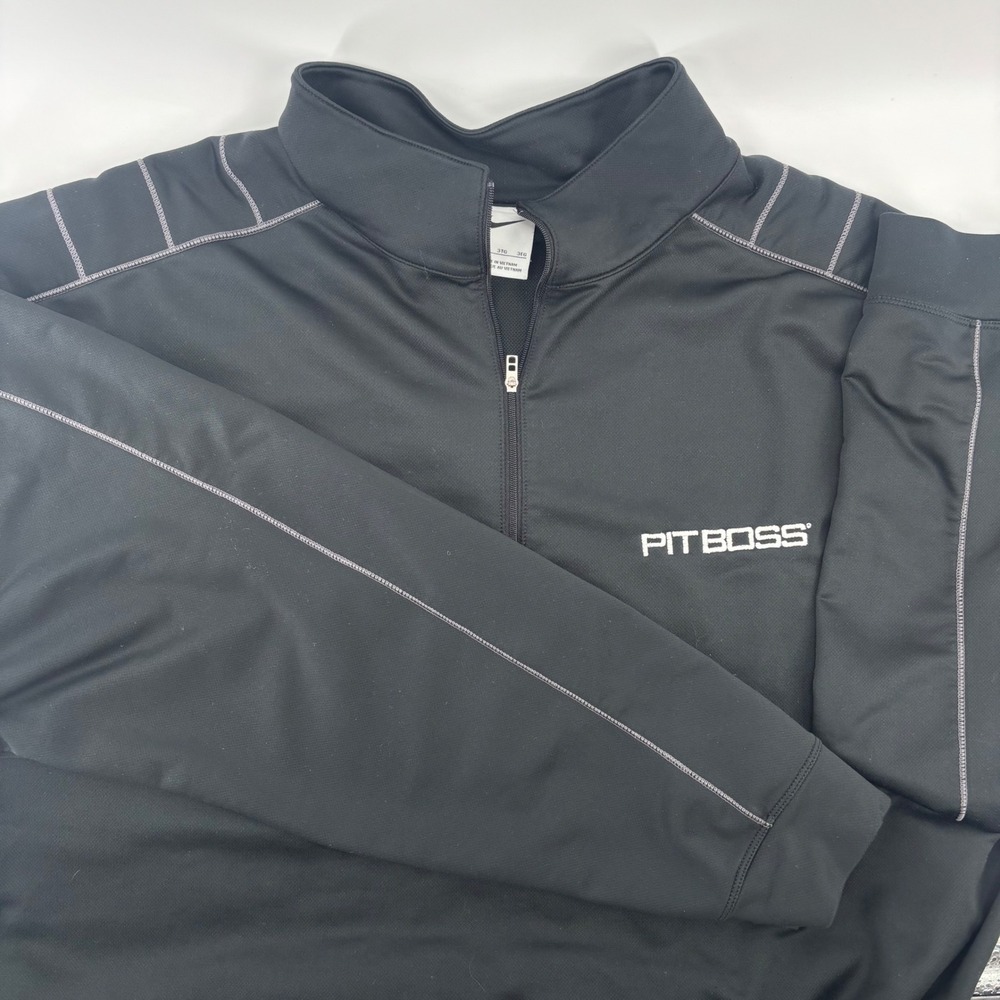 Nike Pullover Men 3XL Black Pit Boss 1/4 Zip Performance Golf Activewear 29.5